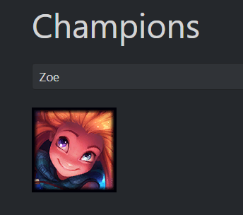 Champion Select Showing Zoe