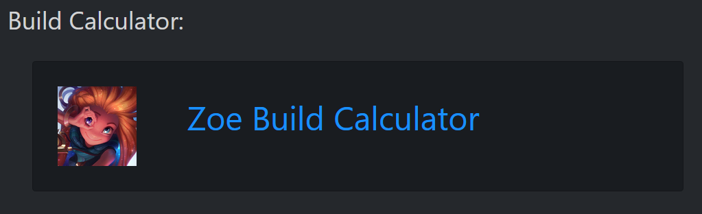 Open Build Calculator