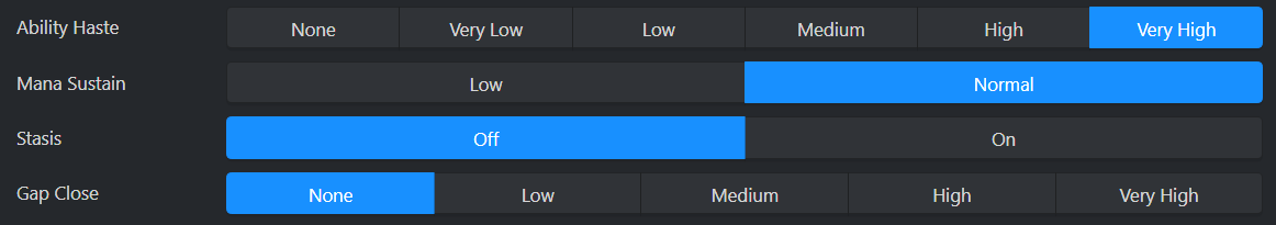 Stat options